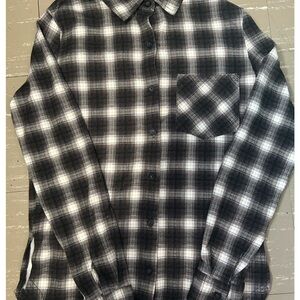 Women’s  Black and White Plaid Shirt